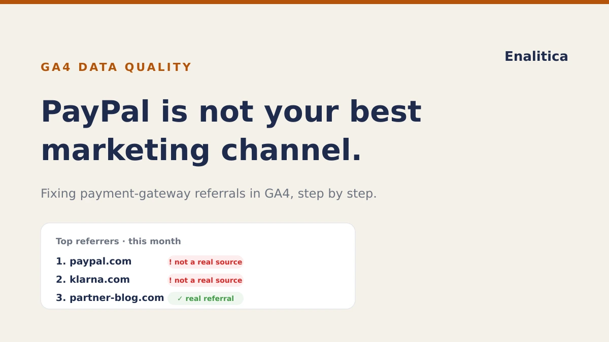PayPal Is Not Your Best Marketing Channel: How to Set Up Unwanted Referrals in GA4