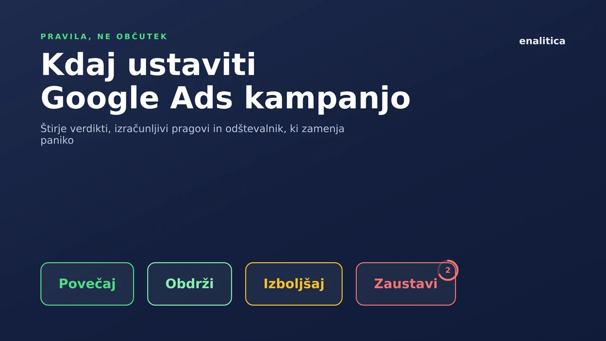 Kdaj ustaviti Google Ads kampanjo: pravila, ne občutek